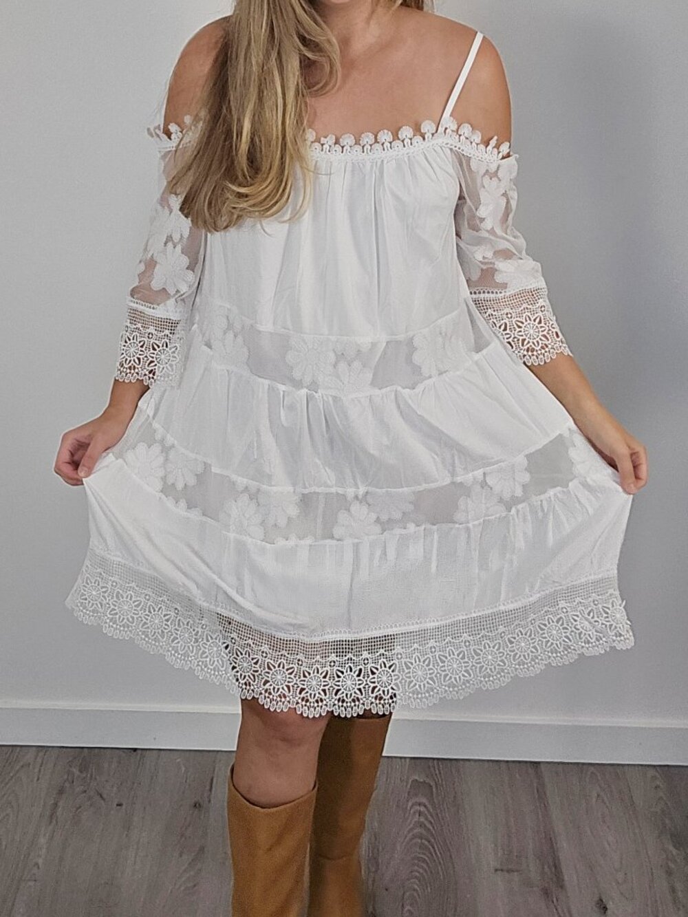 Romantic White summer dress